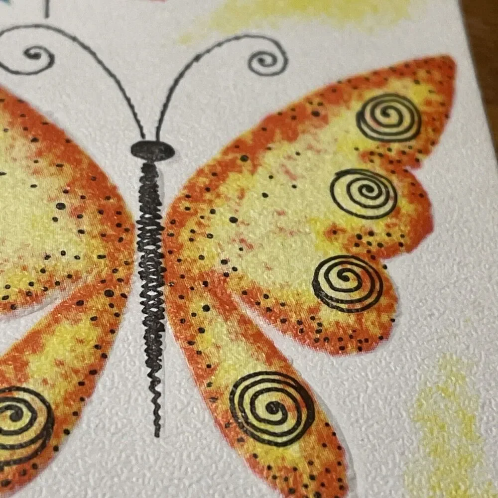 Vtg Volland Easter Greeting Card Daughter Butterfly